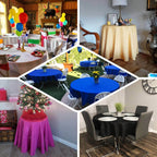 Polyester 70" Round Tablecloth Gold - Durable & Wrinkle - Resistant Table Cover for Everyday Use - Bell Racket Store