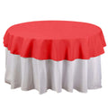 Polyester 70" Round Tablecloth Red - Durable & Wrinkle-Resistant Table Cover
