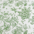 Polyester 70"x70" Square Tablecloth White - Dusty Sage Green French Toile Pattern for Elegant Occasions - Bell Racket Store