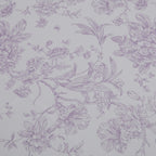 Polyester 70"x70" Square Tablecloth White - Lavender Lilac French Toile Pattern for Elegant Occasions - Bell Racket Store