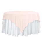 Polyester 70"x70" Table Overlay Square Tablecloth Blush - Wrinkle-Resistant & Durable Table Cover