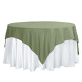 Polyester 70"x70" Table Overlay Square Tablecloth Dusty Sage Green - Wrinkle-Resistant & Durable Table Cover
