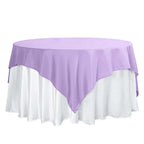 Polyester 70"x70" Table Overlay Square Tablecloth Lavender Lilac - Wrinkle-Resistant & Durable Table Cover