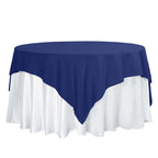 Polyester 70"x70" Table Overlay Square Tablecloth Navy Blue - Wrinkle-Resistant & Durable Table Cover