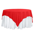 Polyester 70"x70" Table Overlay Square Tablecloth Red - Wrinkle-Resistant & Durable Table Cover