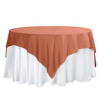 Polyester 70"x70" Table Overlay Square Tablecloth Terracotta (Rust) - Wrinkle-Resistant & Durable Table Cover