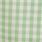 Polyester 70"x70" Table Overlay Square Tablecloth White/Sage Green - Checkered Buffalo Plaid Table Topper - Bell Racket Store