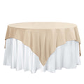 Polyester 70"x70" Table Overlay Square Tablecloth Nude - Wrinkle-Resistant & Durable Table Cover