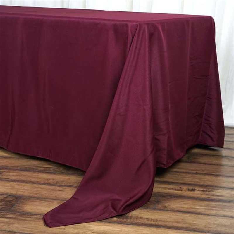 Polyester 72"x120" Rectangle Tablecloth Burgundy - Durable and Stylish Table Cover - NestOCart