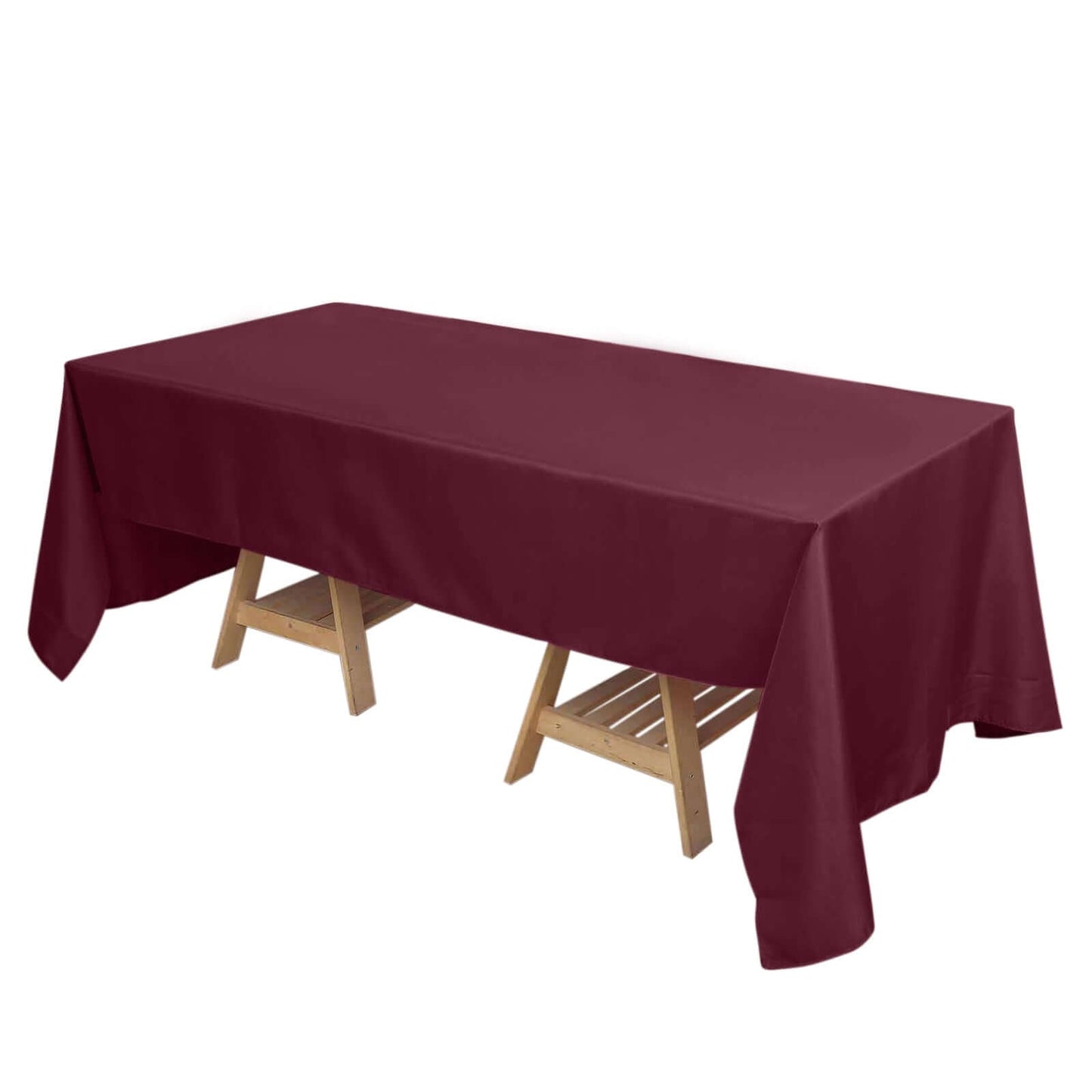 Polyester 72"x120" Rectangle Tablecloth Burgundy - Durable and Stylish Table Cover - NestOCart
