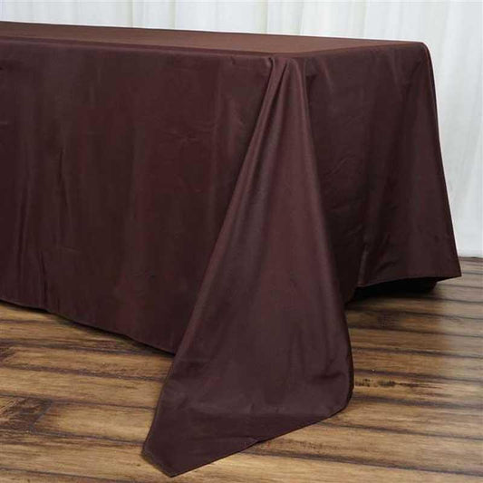 Polyester 72"x120" Rectangle Tablecloth Chocolate - Durable and Stylish Table Cover - NestOCart