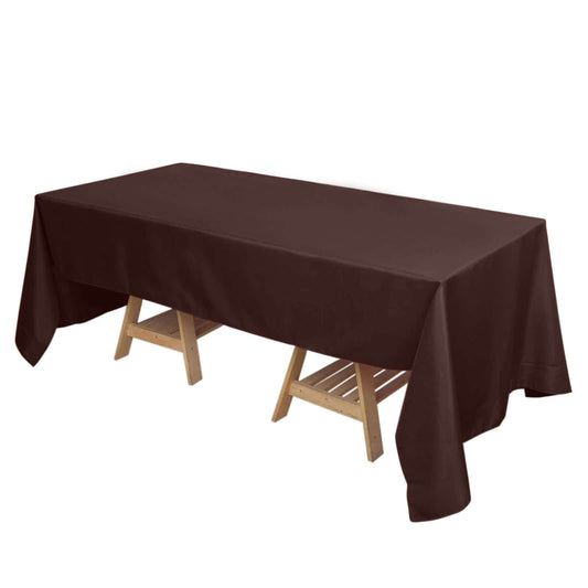 Polyester 72"x120" Rectangle Tablecloth Chocolate - Durable and Stylish Table Cover - NestOCart