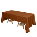 Polyester 72"x120" Rectangle Tablecloth Cinnamon Brown - Durable and Stylish Table Cover - Bell Racket Store