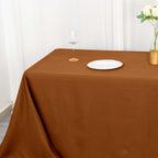 Polyester 72"x120" Rectangle Tablecloth Cinnamon Brown - Durable and Stylish Table Cover - Bell Racket Store