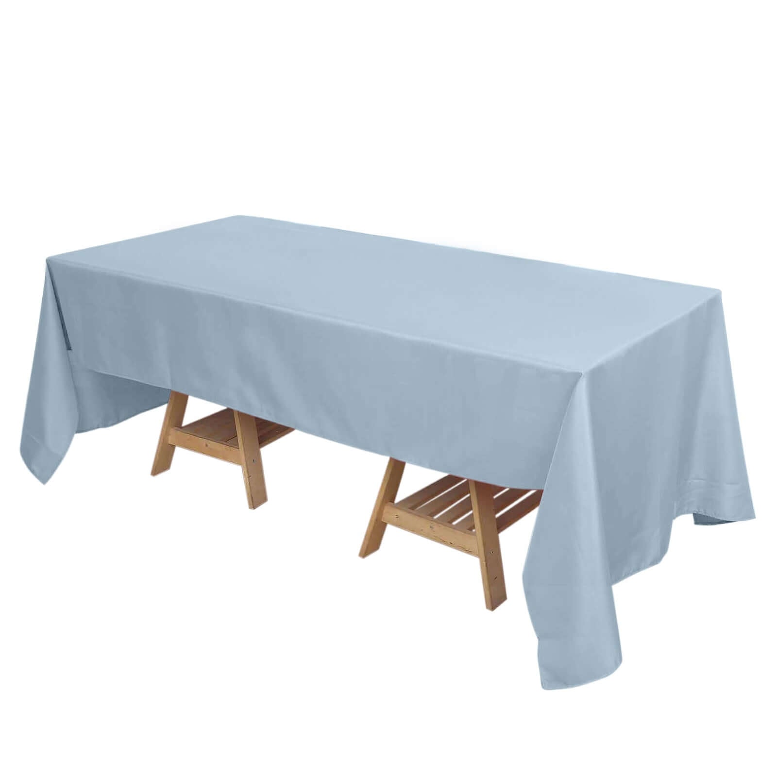 Polyester 72"x120" Rectangle Tablecloth Dusty Blue - Durable and Stylish Table Cover