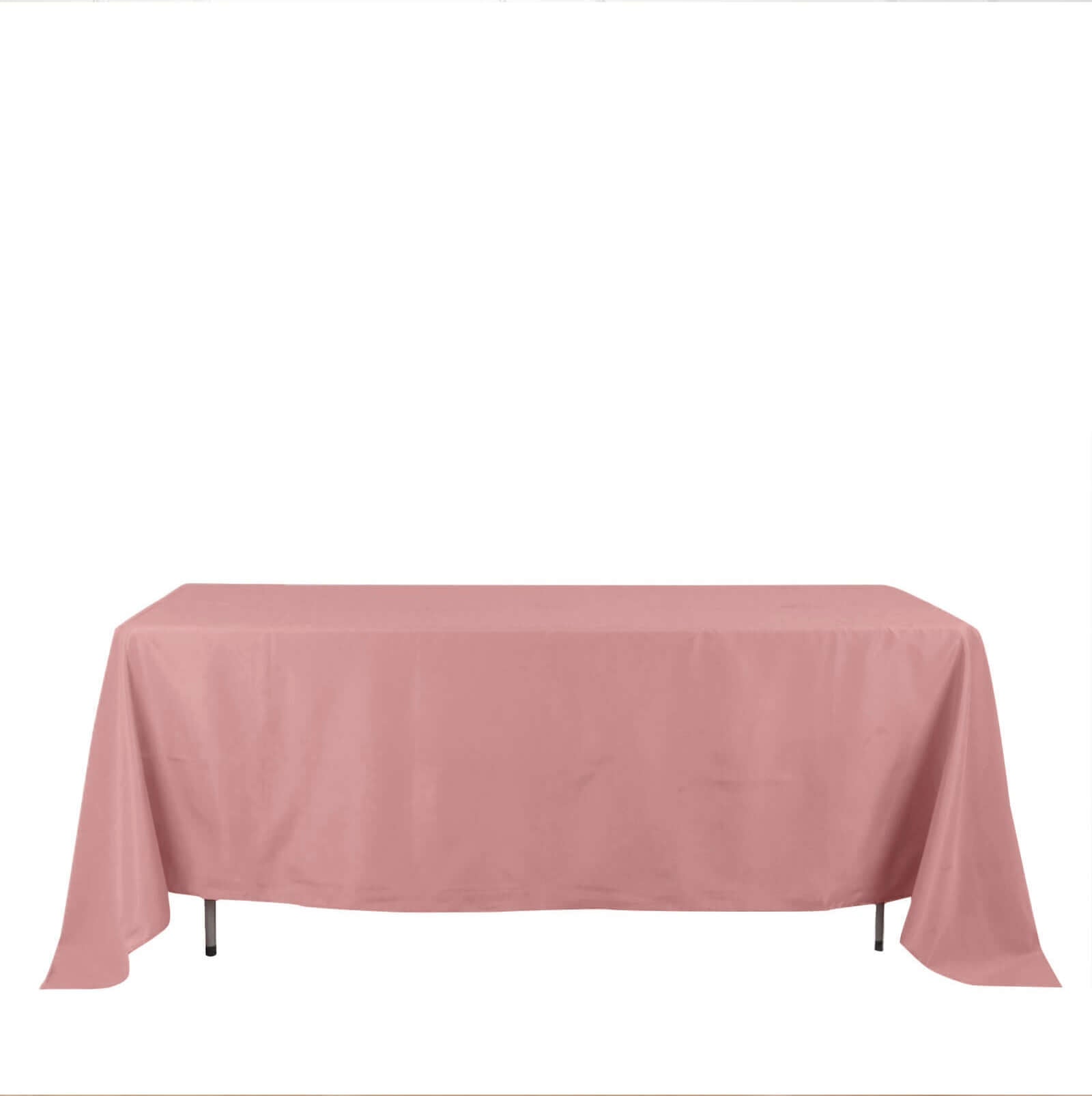 Polyester 72"x120" Rectangle Tablecloth Dusty Rose - Durable and Stylish Table Cover - Bell Racket Store