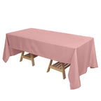 Polyester 72"x120" Rectangle Tablecloth Dusty Rose - Durable and Stylish Table Cover - Bell Racket Store