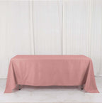Polyester 72"x120" Rectangle Tablecloth Dusty Rose - Durable and Stylish Table Cover - Bell Racket Store
