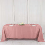 Polyester 72"x120" Rectangle Tablecloth Dusty Rose - Durable and Stylish Table Cover - Bell Racket Store