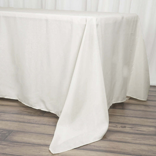 Polyester 72"x120" Rectangle Tablecloth Ivory - Durable and Stylish Table Cover - NestOCart