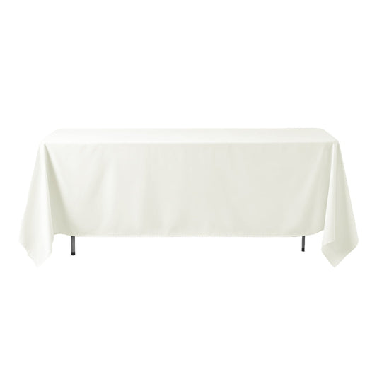 Polyester 72"x120" Rectangle Tablecloth Ivory - Durable and Stylish Table Cover - NestOCart