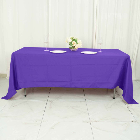 Polyester 72"x120" Rectangle Tablecloth Purple - Durable and Stylish Table Cover - NestOCart