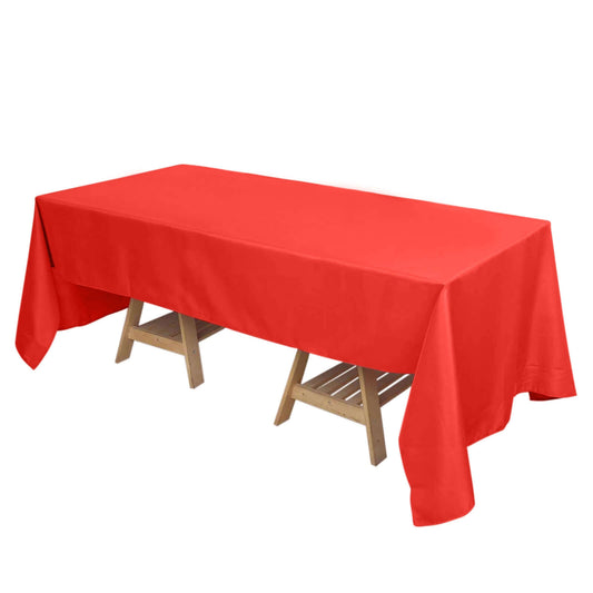 Polyester 72"x120" Rectangle Tablecloth Red - Durable and Stylish Table Cover - NestOCart