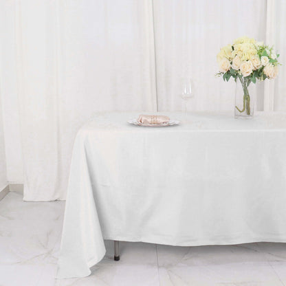 Polyester 72"x120" Rectangle Tablecloth White - Durable and Stylish Table Cover for Events - NestOCart