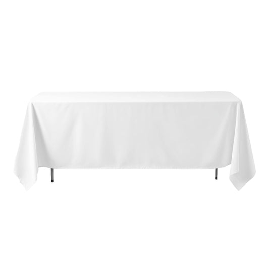 Polyester 72"x120" Rectangle Tablecloth White - Durable and Stylish Table Cover for Events - NestOCart