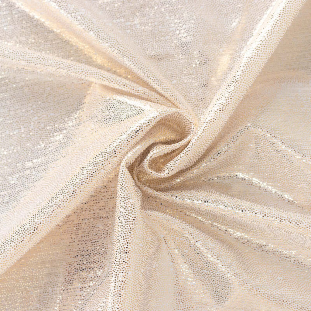 Polyester 72"x72" Table Overlay Square Tablecloth Beige - Sequin Dots Wrinkle - Free Table Cover - Bell Racket Store