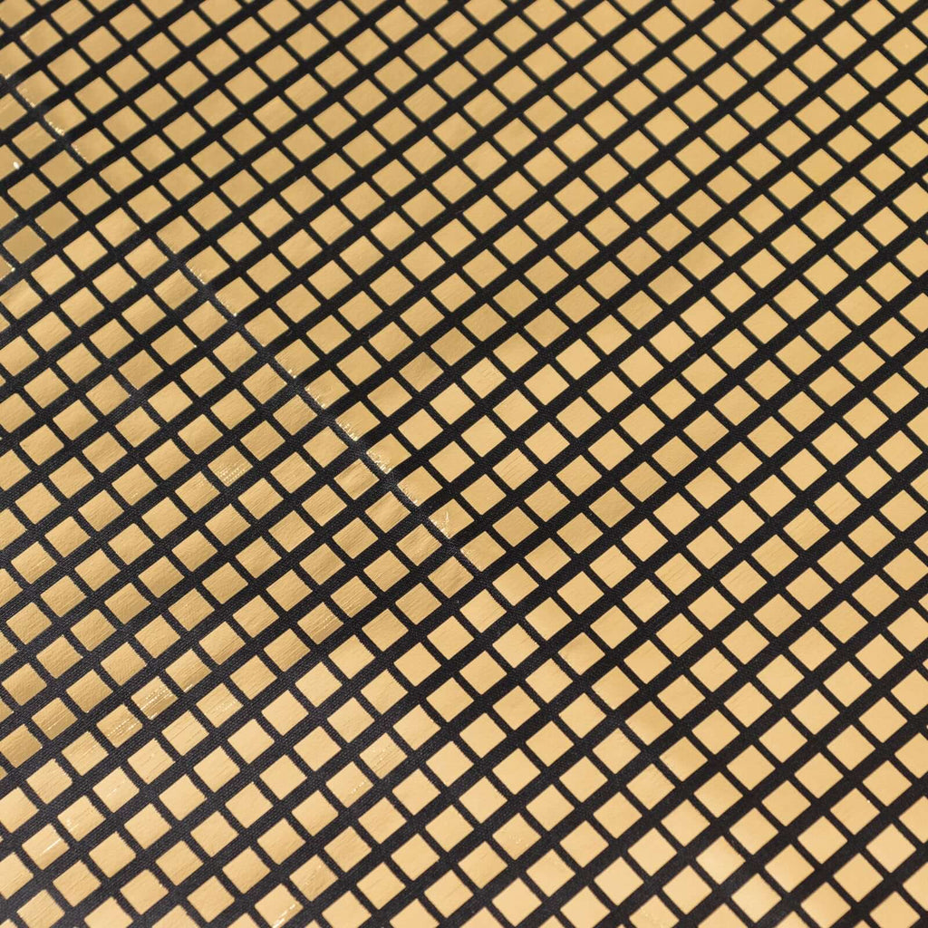 Polyester 72"x72" Table Overlay Square Tablecloth Black - Gold Foil Disco Mirror Ball Design for Stylish Celebrations - Bell Racket Store