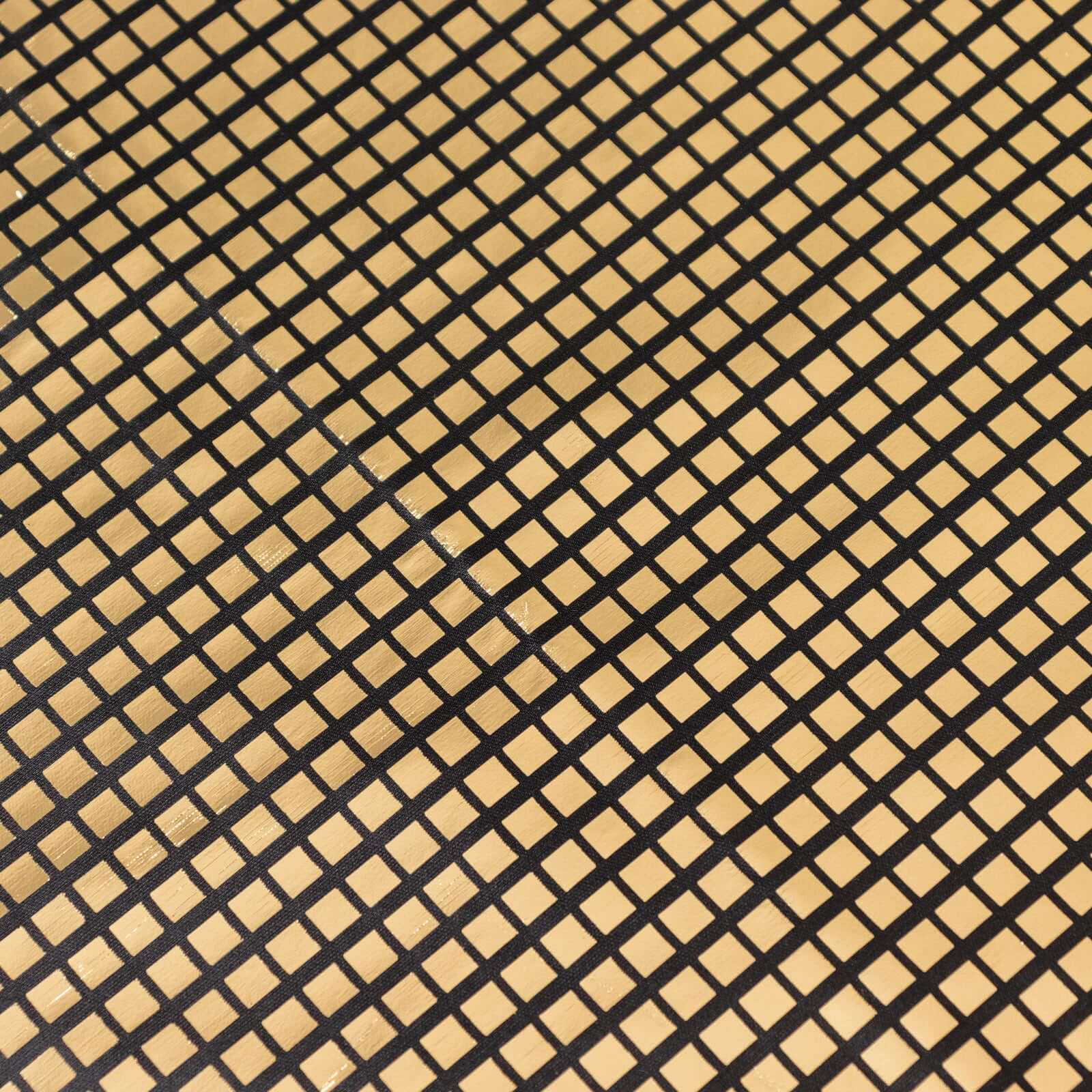 Polyester 72"x72" Table Overlay Square Tablecloth Black - Gold Foil Disco Mirror Ball Design for Stylish Celebrations - Bell Racket Store