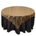 Polyester 72"x72" Table Overlay Square Tablecloth Black - Gold Foil Disco Mirror Ball Design for Stylish Celebrations - Bell Racket Store