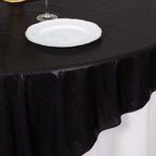 Polyester 72"x72" Table Overlay Square Tablecloth Black - Sequin Dots Wrinkle - Free Table Cover - Bell Racket Store