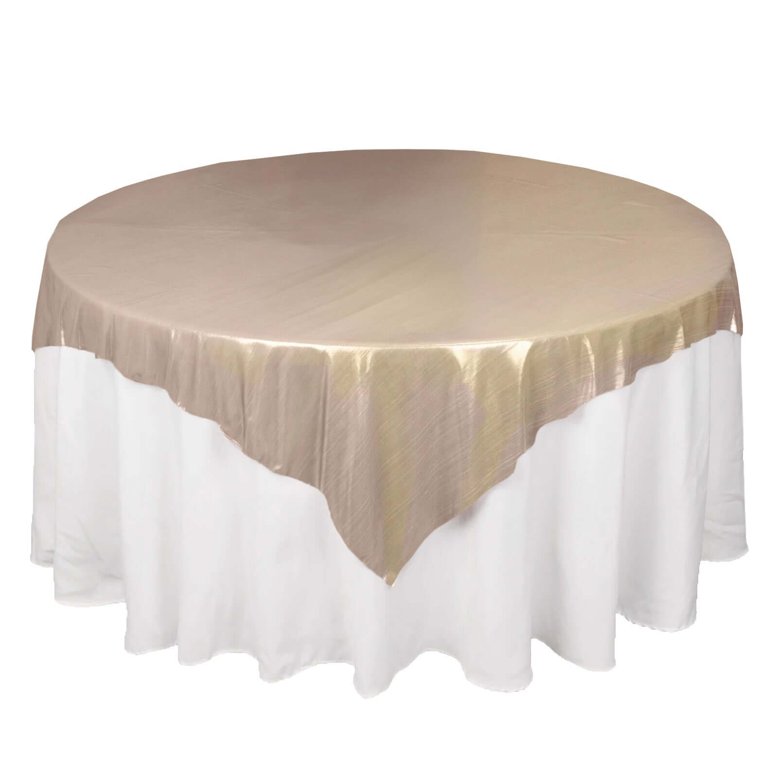 Polyester 72"x72" Table Overlay Square Tablecloth Blush - Sequin Dots Wrinkle - Free Table Cover - Bell Racket Store
