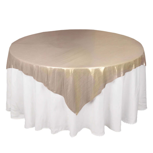 Polyester 72"x72" Table Overlay Square Tablecloth Blush - Sequin Dots Wrinkle - Free Table Cover - Bell Racket Store