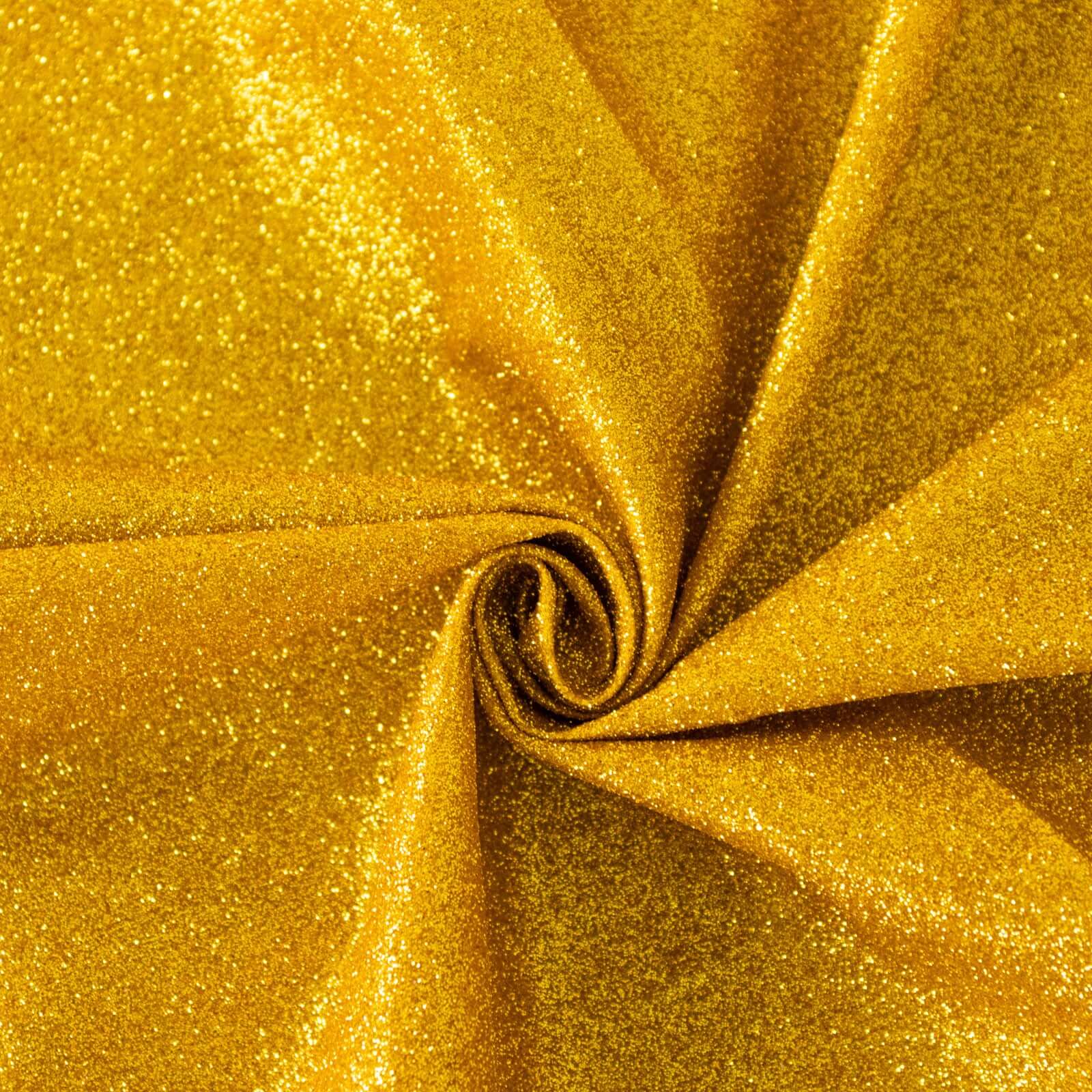 Polyester 72"x72" Table Overlay Square Tablecloth Gold - Glitter Sparkle Design for Classy Celebrations - Bell Racket Store