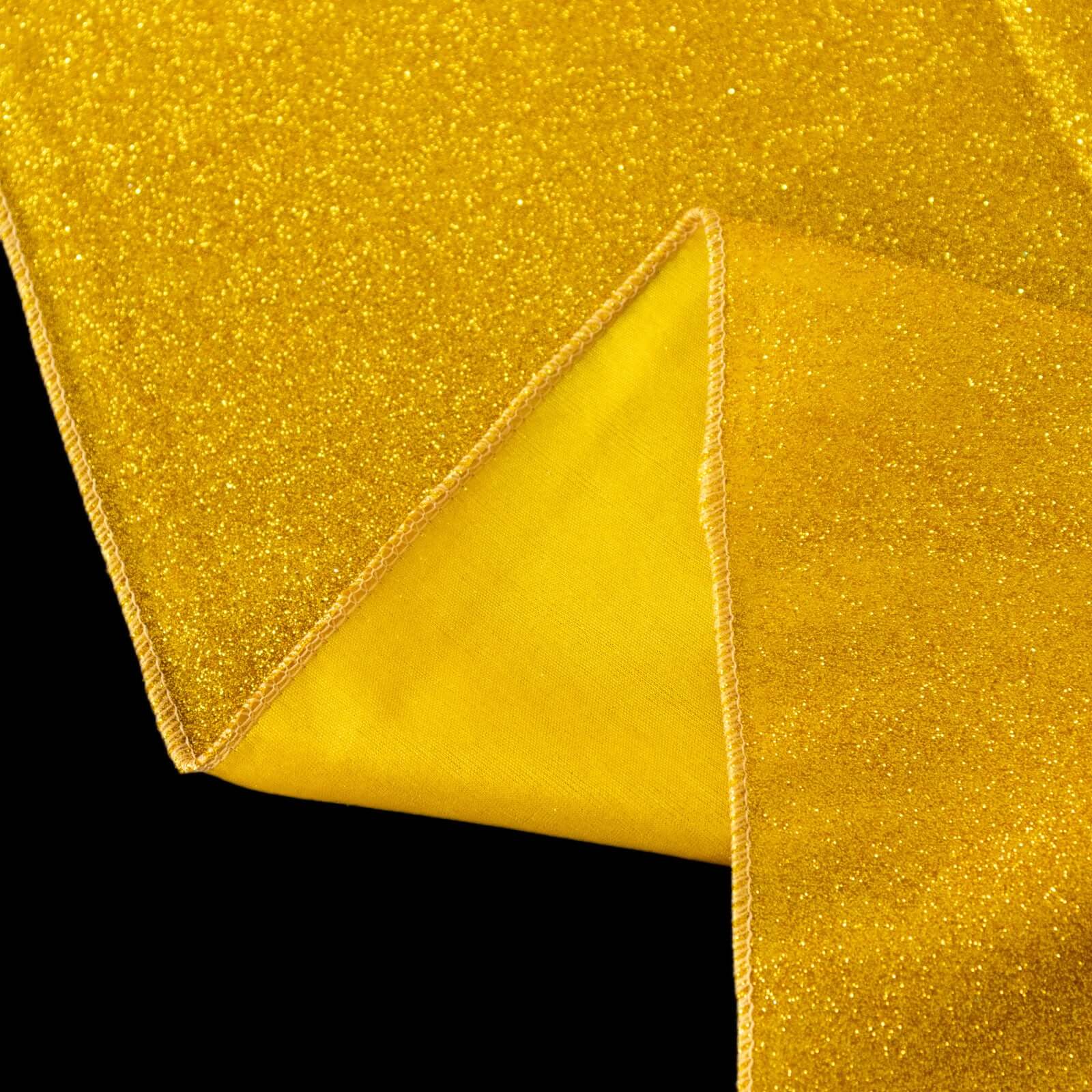 Polyester 72"x72" Table Overlay Square Tablecloth Gold - Glitter Sparkle Design for Classy Celebrations - Bell Racket Store