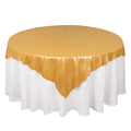 Polyester 72"x72" Table Overlay Square Tablecloth Gold Shimmer Sequin Dots Wrinkle - Free Design for Stylish Celebrations - Bell Racket Store