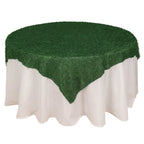 Polyester 72"x72" Table Overlay Square Tablecloth Green - Fringe Shag Table Topper - Bell Racket Store