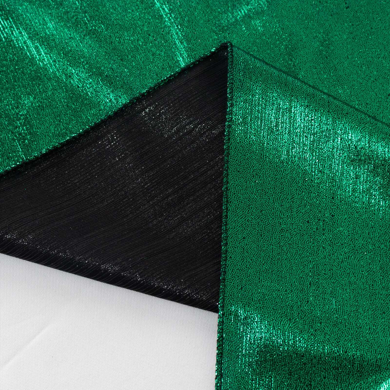 Polyester 72"x72" Table Overlay Square Tablecloth Hunter Emerald Green - Sequin Dots Wrinkle - Free Table Cover - Bell Racket Store