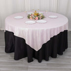 Polyester 72"x72" Table Overlay Square Tablecloth Iridescent - Glitter Sparkle Table Topper - Bell Racket Store