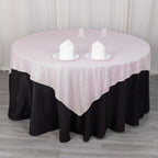 Polyester 72"x72" Table Overlay Square Tablecloth Iridescent - Glitter Sparkle Table Topper - Bell Racket Store