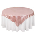 Polyester 72"x72" Table Overlay Square Tablecloth Rose Gold - Sequin Dots Wrinkle - Free Table Cover - Bell Racket Store