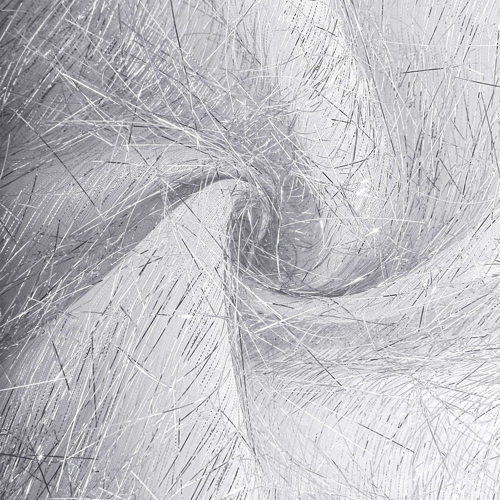 Polyester 72"x72" Table Overlay Square Tablecloth Silver - Metallic Fringe Shag Tinsel Table Cover - Bell Racket Store