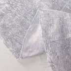 Polyester 72"x72" Table Overlay Square Tablecloth Silver - Metallic Fringe Shag Tinsel Table Cover - Bell Racket Store