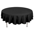 Polyester 90" Round Tablecloth Black - Stain and Wrinkle-Resistant Table Cover for Party & Gatherings