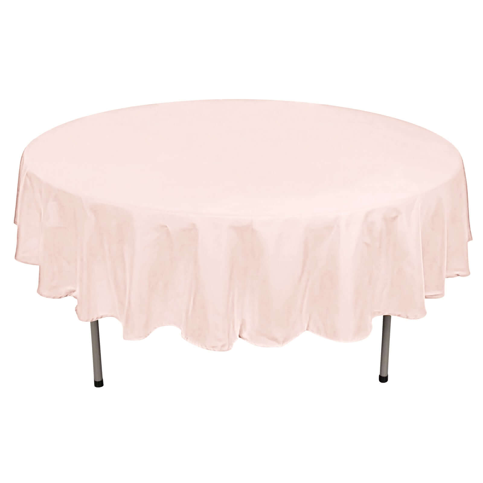 Polyester 90" Round Tablecloth Blush - Stain & Wrinkle-Resistant Table Cover