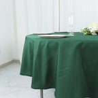 Polyester 90" Round Tablecloth Hunter Emerald Green - Stain & Wrinkle - Resistant Table Cover - Bell Racket Store