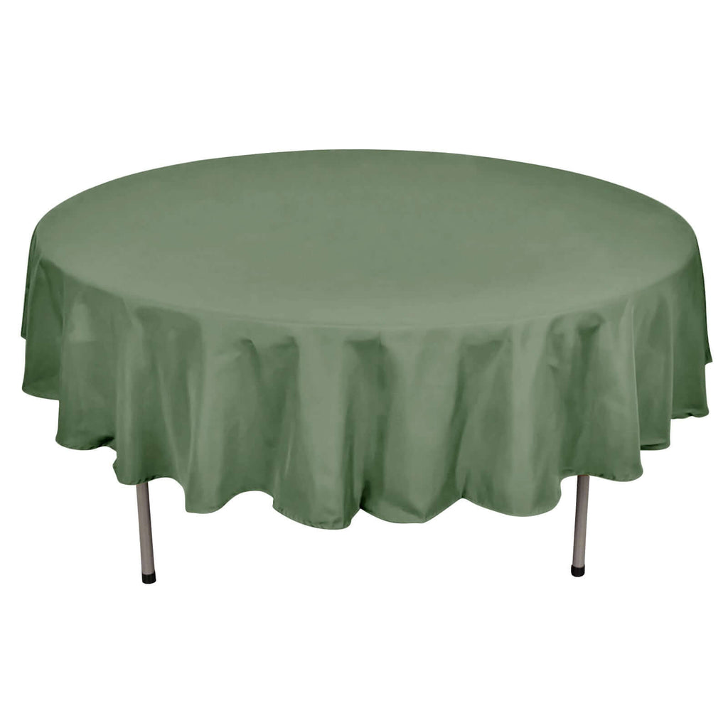 Polyester 90" Round Tablecloth Olive Green - Stain & Wrinkle-Resistant Table Cover